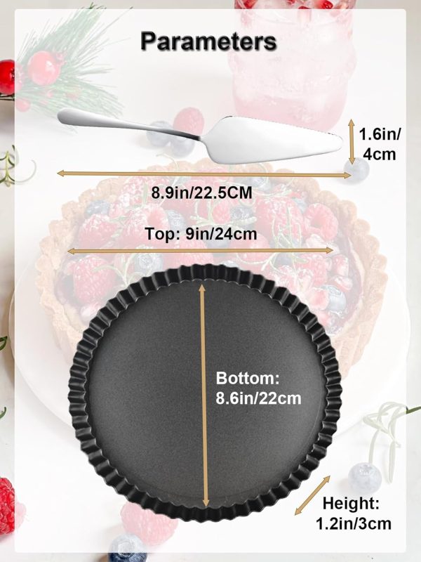 Yamteck Tart Pans High Carbon Steel Non-Stick Baking-6