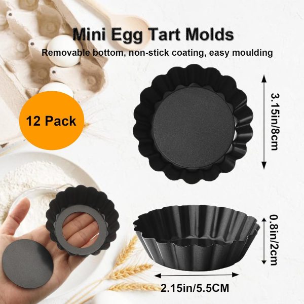 Yamteck Tart Pans Non Stick Carbon Steel Dishwasher Safe-3