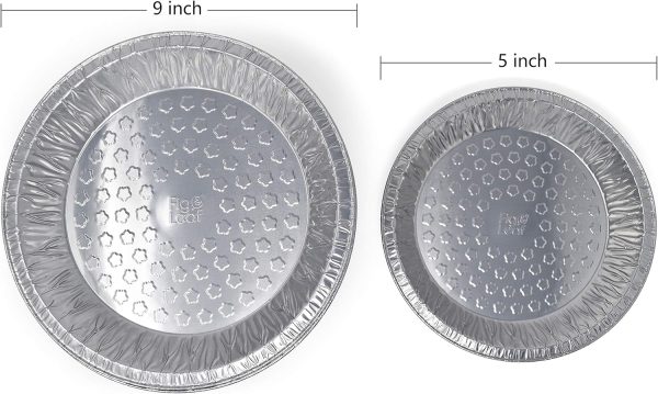 Fig Leaf Aluminum Pie Pans Disposable Oven Safe 9-Inch-7