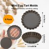 Yamteck 4IN Tart Pans Nonstick Removable Bottom Dishwasher-2