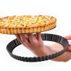 Maclia Tart Pan 9 Inch Removable Bottom Carbon Steel-5