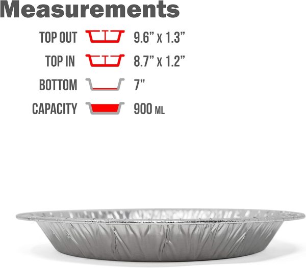 Fig Leaf Aluminum Pie Pans Disposable Oven Safe 9-Inch-1