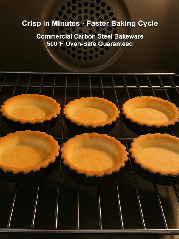 Yamteck 4IN Tart Pans Nonstick Removable Bottom Dishwasher-4