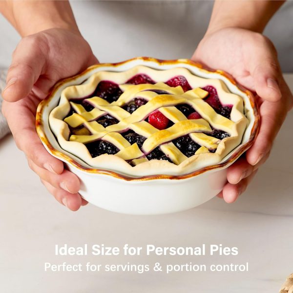 ONEMORE Ceramic Pie Pan Heat Resistant Oven Safe Baking Dish-2