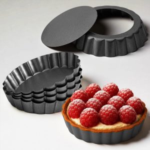 Yamteck 4IN Tart Pans Nonstick Removable Bottom Dishwasher-0