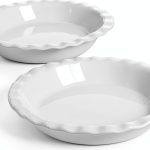 LE TAUCI Ceramic Pie Dish Fluted Oven Safe Baking Pan-0