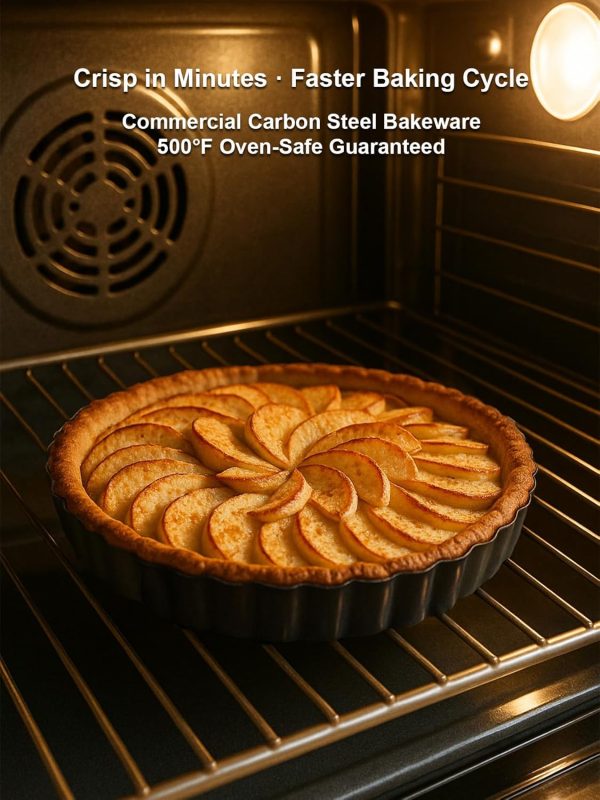 Yamteck Tart Pans High Carbon Steel Non-Stick Baking-3