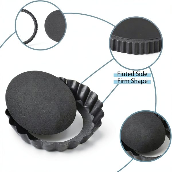 Tart Pan Vnray 4in Dark Gray Carbon Steel-2