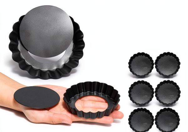 CFGUK Tart Pan Carbon Steel Oven Safe Removable Bottom-1