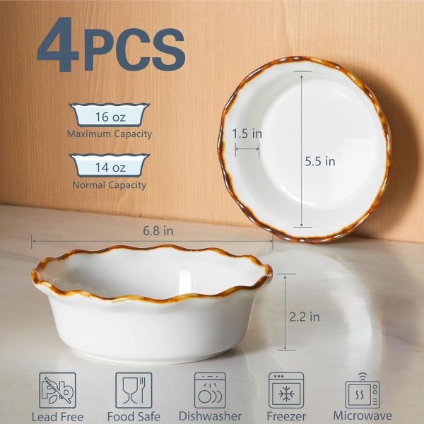 ONEMORE Ceramic Pie Pan Heat Resistant Oven Safe Baking Dish-4