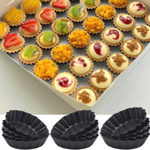 Yamteck Tart Pans Non Stick Carbon Steel Dishwasher Safe-0