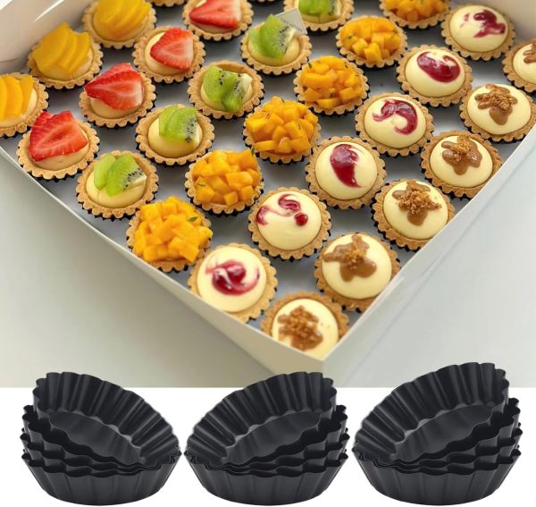 Yamteck Tart Pans Non Stick Carbon Steel Dishwasher Safe-0