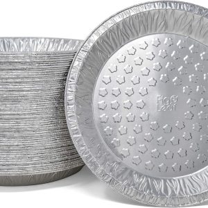 Fig Leaf Aluminum Pie Pans Disposable Oven Safe 9-Inch-0