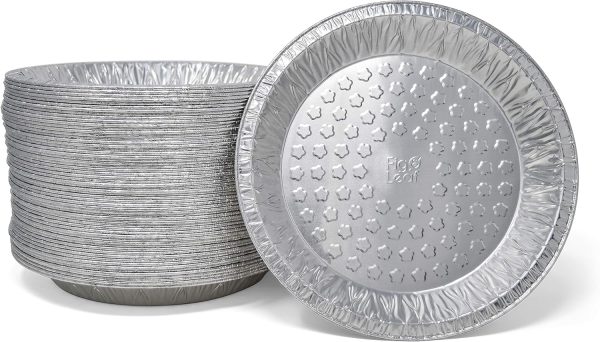 Fig Leaf Aluminum Pie Pans Disposable Oven Safe 9-Inch-0