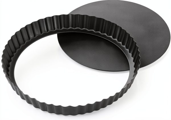 Maclia Tart Pan 9 Inch Removable Bottom Carbon Steel-0