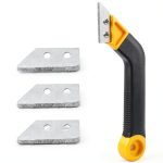 Coitak Tile Grout Saw Angled Grout Saw with 3 Pieces Extra Blades Replacement, Grout Removal Tool for Tile Cleaning-0