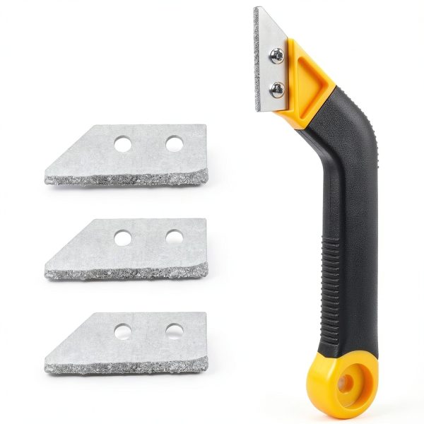 Coitak Tile Grout Saw Angled Grout Saw with 3 Pieces Extra Blades Replacement, Grout Removal Tool for Tile Cleaning-0