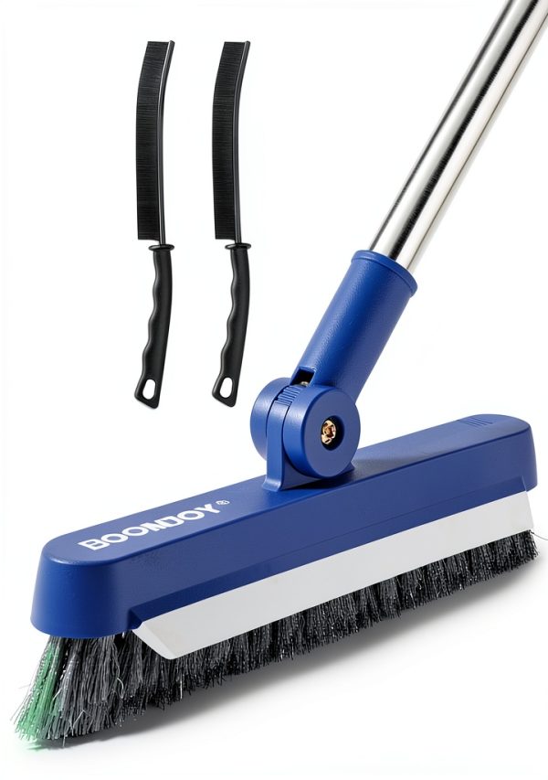 Grout Brush BOOMJOY GB001 Long Handle Tile Cleaner with 3-Piece Set-0