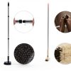 Shower Cleaning Brush,4 in 1 Tile Tub Shower Scrubber with 54.7'' Long Handle Stiff Bristles Sponge Brush Grout Brush Microfibe Pads for Bathroom Kitchen Toilet Wall Glass Tub Tile Sink-4