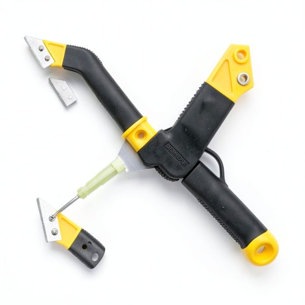Coitak Tile Grout Saw Angled Grout Saw with 3 Pieces Extra Blades Replacement, Grout Removal Tool for Tile Cleaning-4