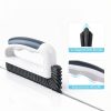 Grout Cleaning Brush Lumkew V‑Shape Stiff Tile Scrubber, Black-3