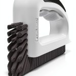 Grout Cleaning Brush Lumkew V‑Shape Stiff Tile Scrubber, Black-0