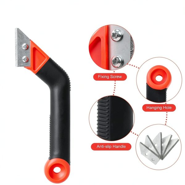 Grout Removal Tool Zhichengbosi Remover with Angled Head & 5 Blades-2