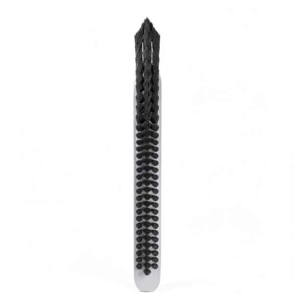 Grout Cleaning Brush Lumkew V‑Shape Stiff Tile Scrubber, Black-2