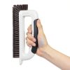 Grout Cleaning Brush Lumkew V‑Shape Stiff Tile Scrubber, Black-1